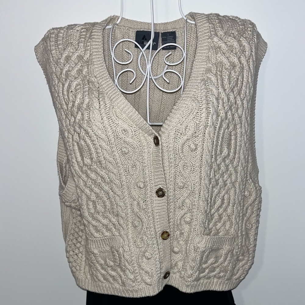 Elegant Cable Knit Cardigan Sweater
